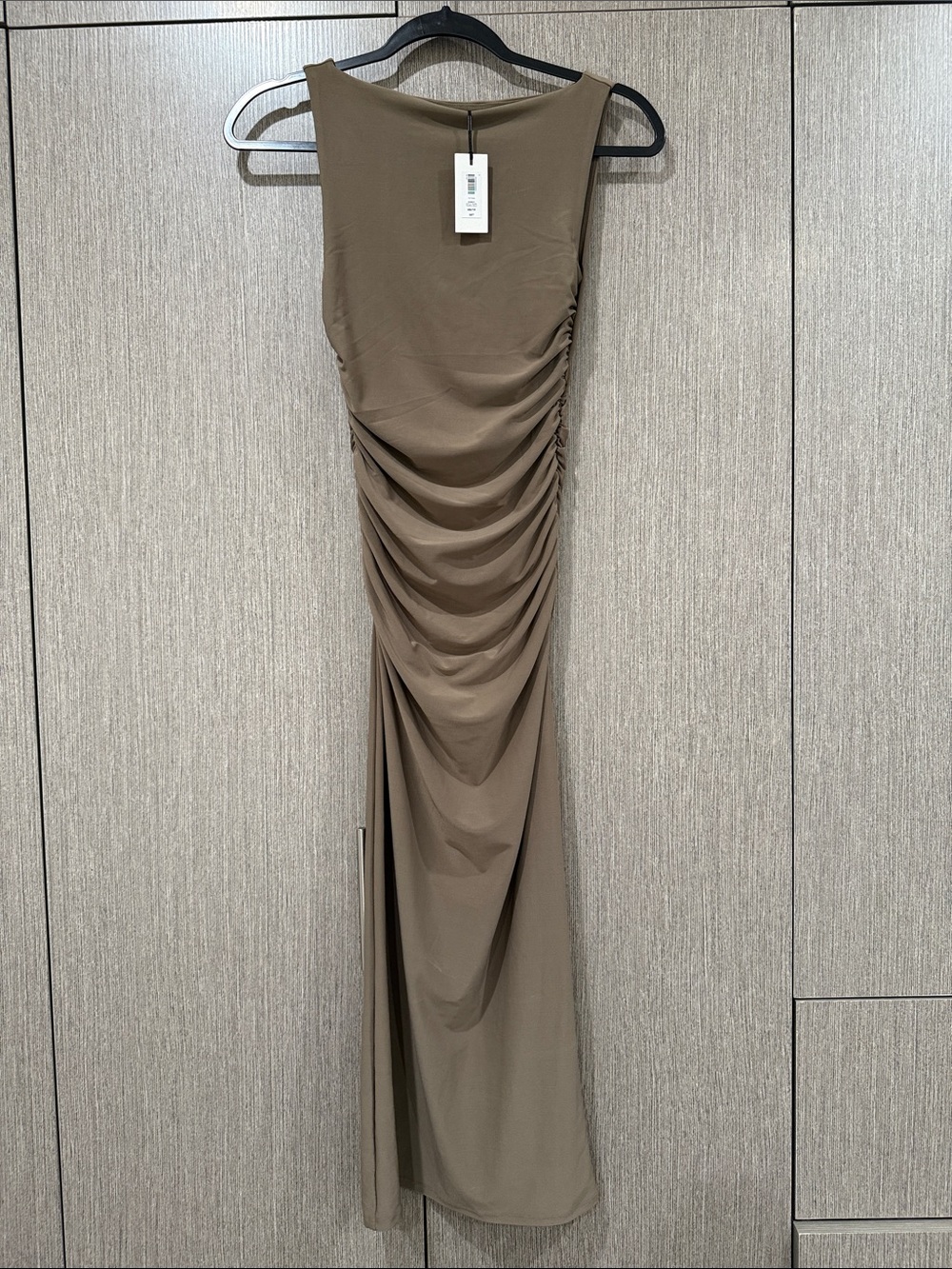 Aritzia Bodycon Maxi Dress in Olive Brown